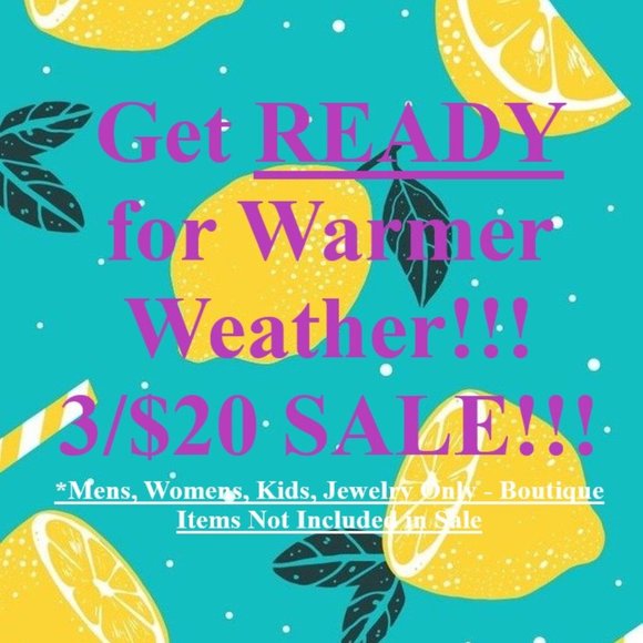 Tops - 3/$20 SALE GOING ON NOW!!! Womens, Mens, Kids, Jewelry!!!